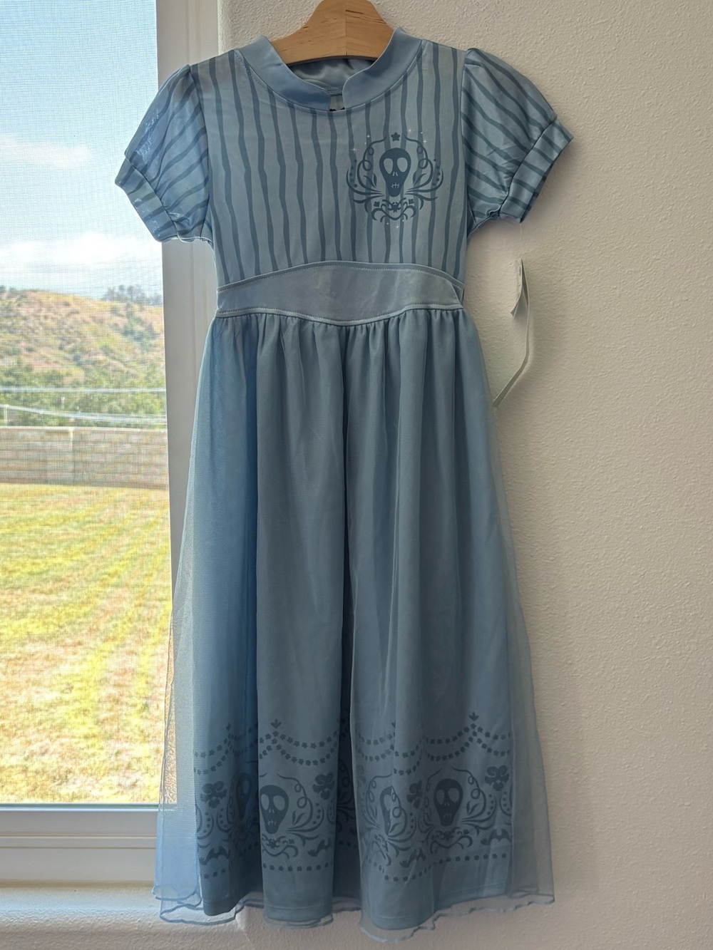 Beetlejuice Light Blue Girls' Tulle Play Dress 8 (runs small)